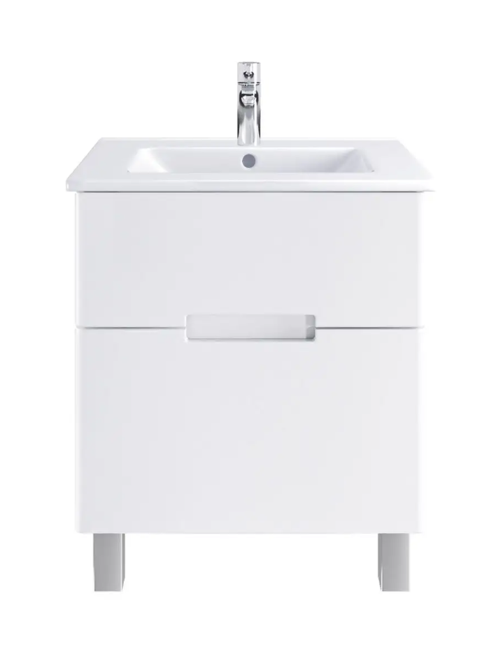 Тумба напольная SanStar Ориана 60 с раковиной Moduo 60, белая