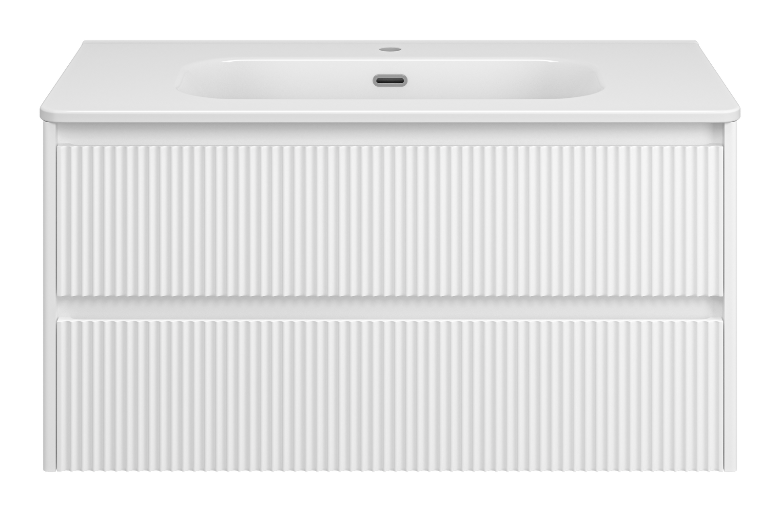 Тумба с раковиной Brevita Riva 100 подвесная, белый