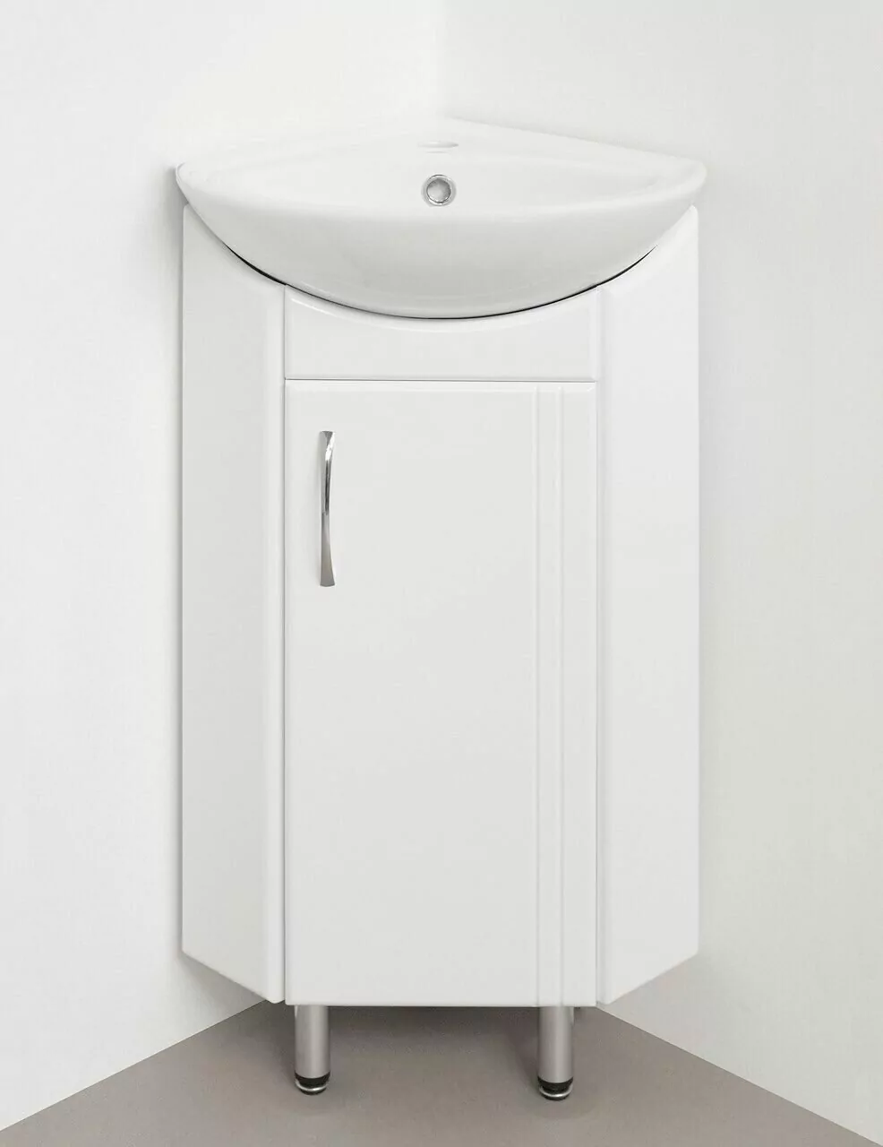 Тумба с раковиной Style Line Эко Стандарт Веер 30 угловая, белая