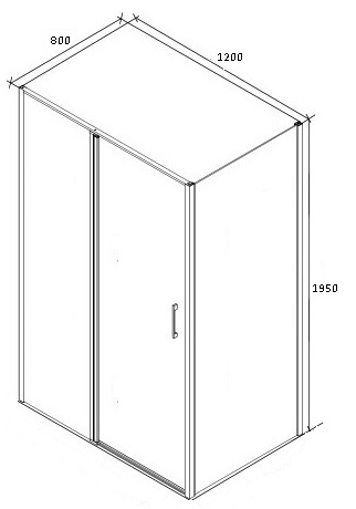 Душевой уголок Cerutti Spa MUZA120 N без поддона (80x120x195)