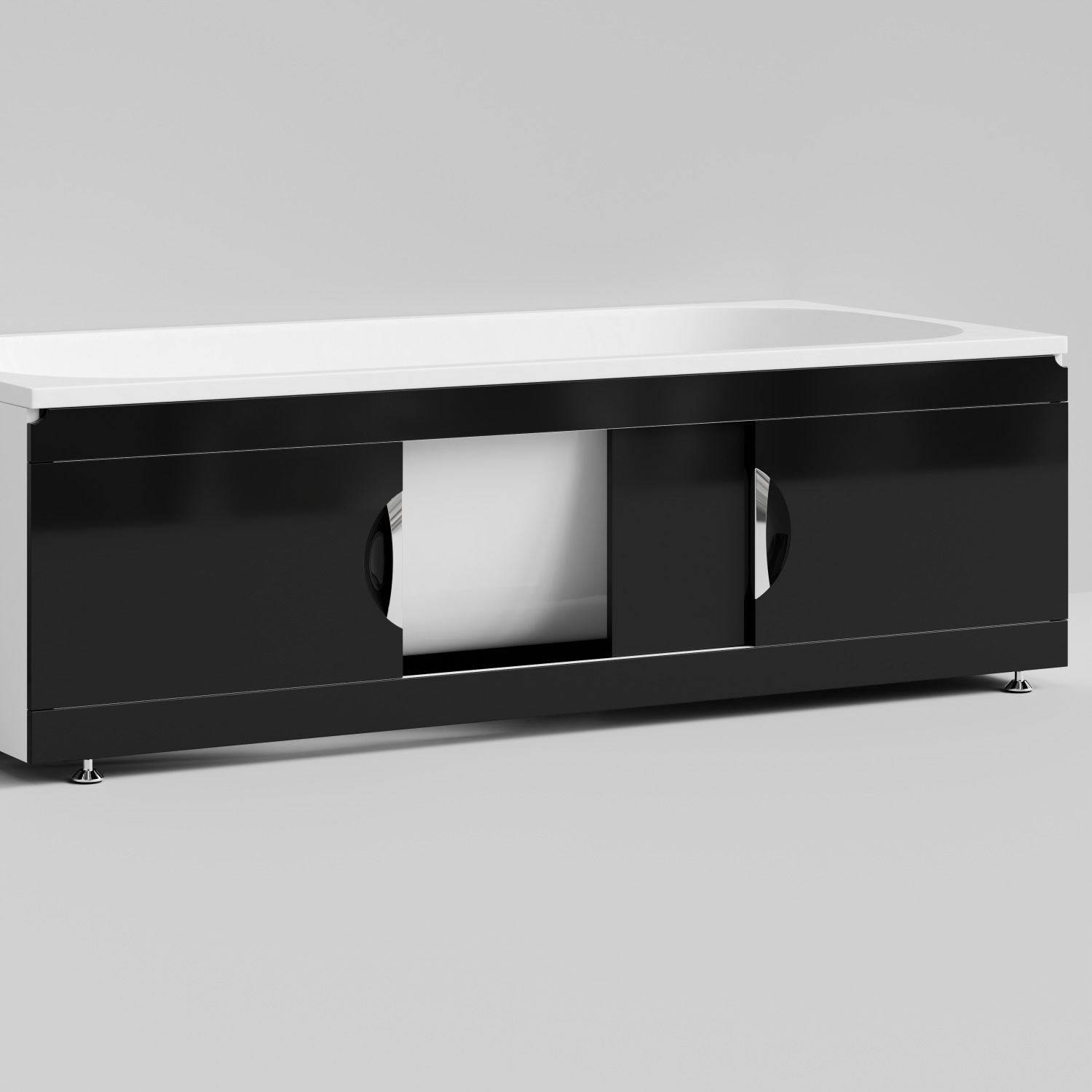 Экран под ванну Vod-ok Топ 180 раздвижной Черный глянец