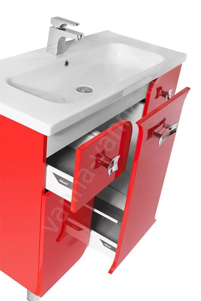 Тумба с раковиной Vod-ok Elite Арнелла 100 напольная, белая