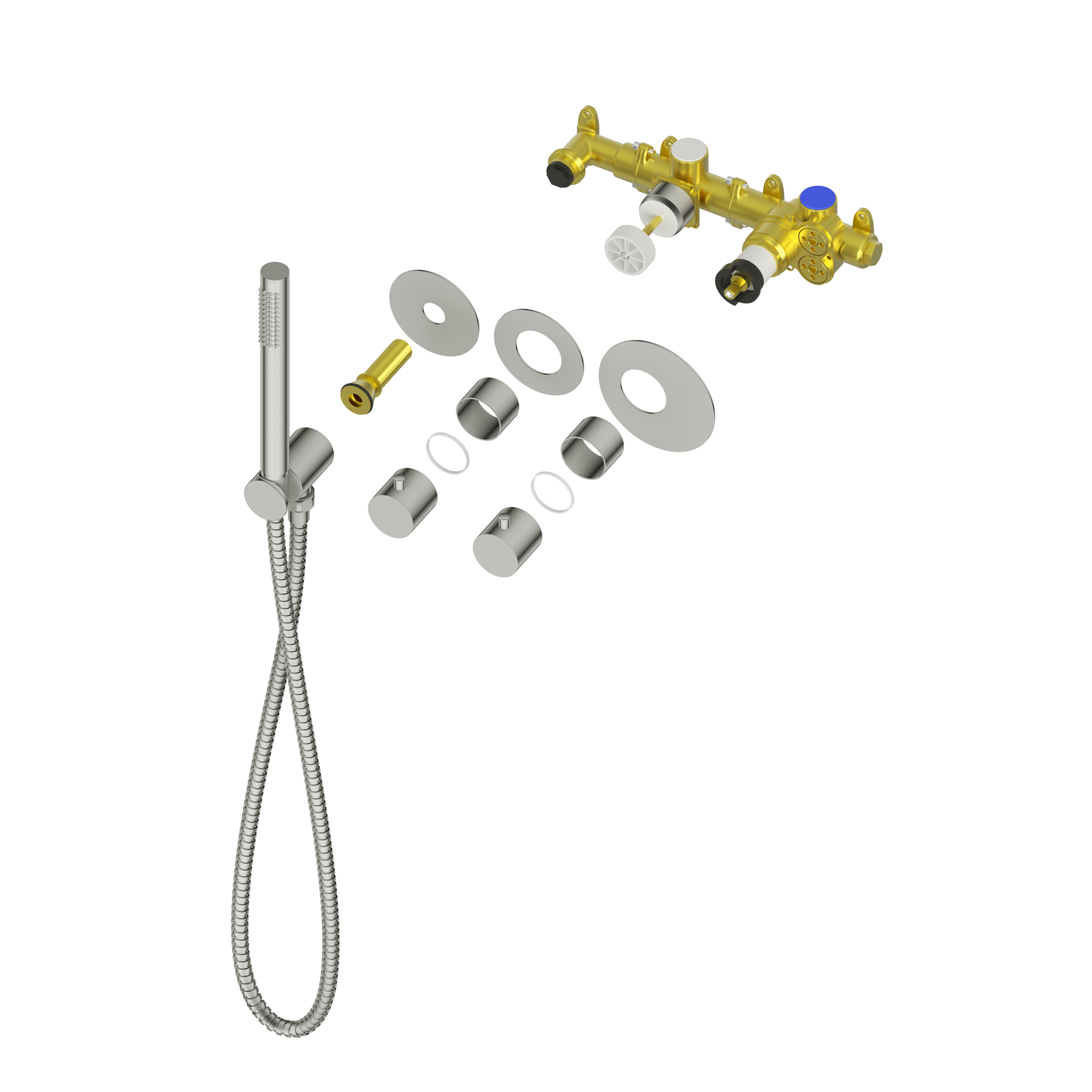 Душевая система встроенная с термостатом Timo Saona SX-2359/18SM черное золото