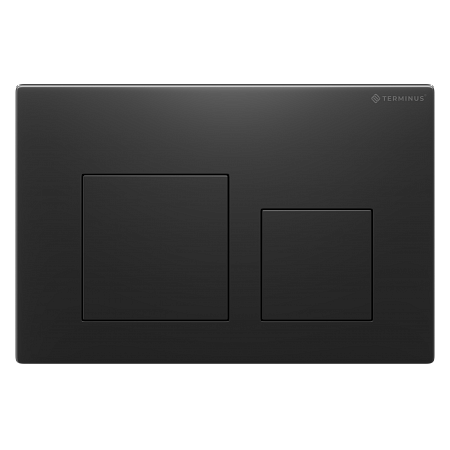 Клавиша смыва для инсталляции Terminus Classic кнопка квадрат, цвет чёрный матовый