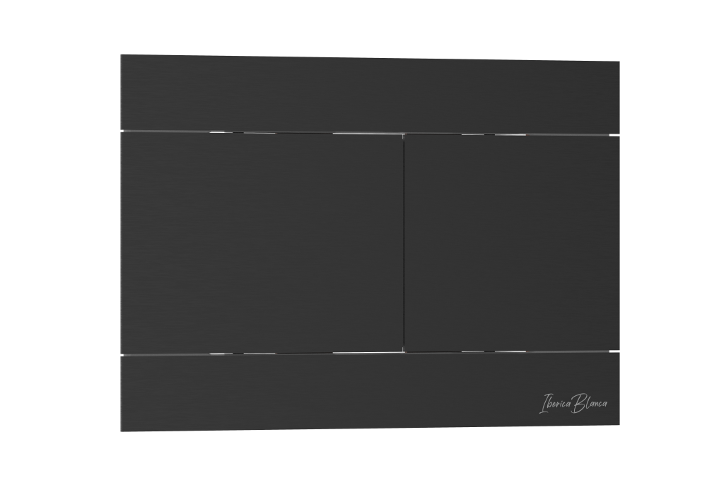 Кнопка смыва Iberica Blanca INOX-R, нержавеющая сталь, механическая, черный матовый