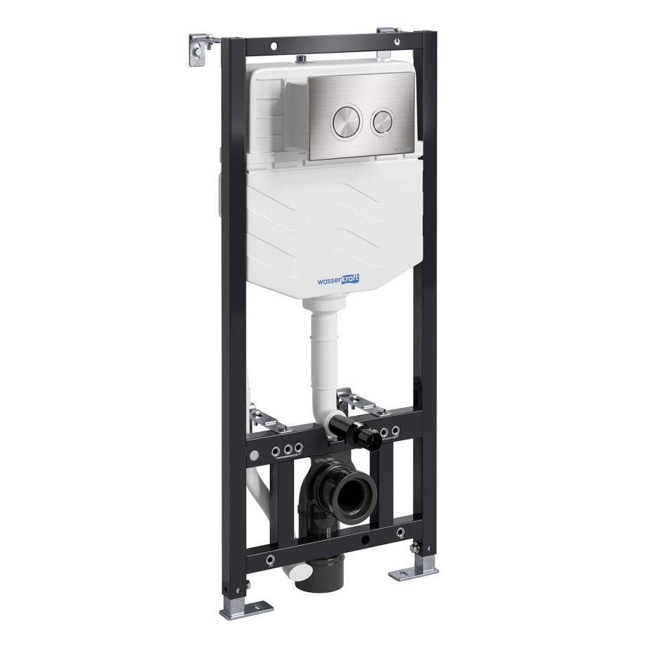 Инсталляция WasserKraft Aller 10TLT.010.ME.BN01 для подвесного унитаза, с кнопкой никель