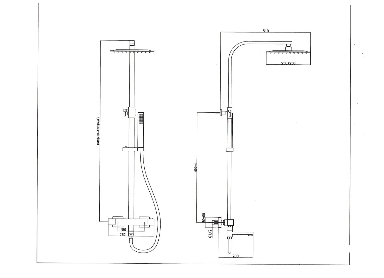 Душевая стойка SantiLine SL-9010 хром