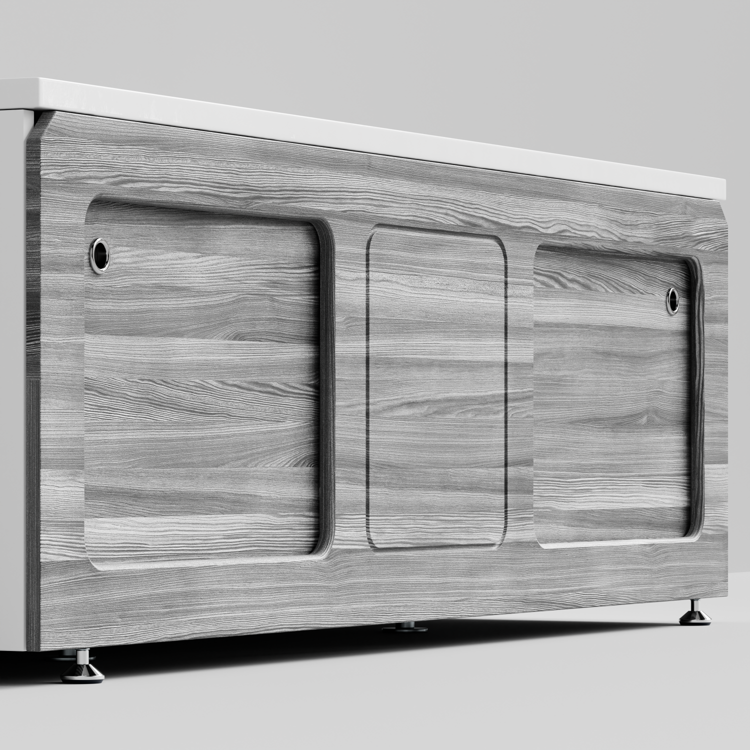 Экран под ванну Vod-ok Хит 170 раздвижной Лиственница структурная контрастно-серая