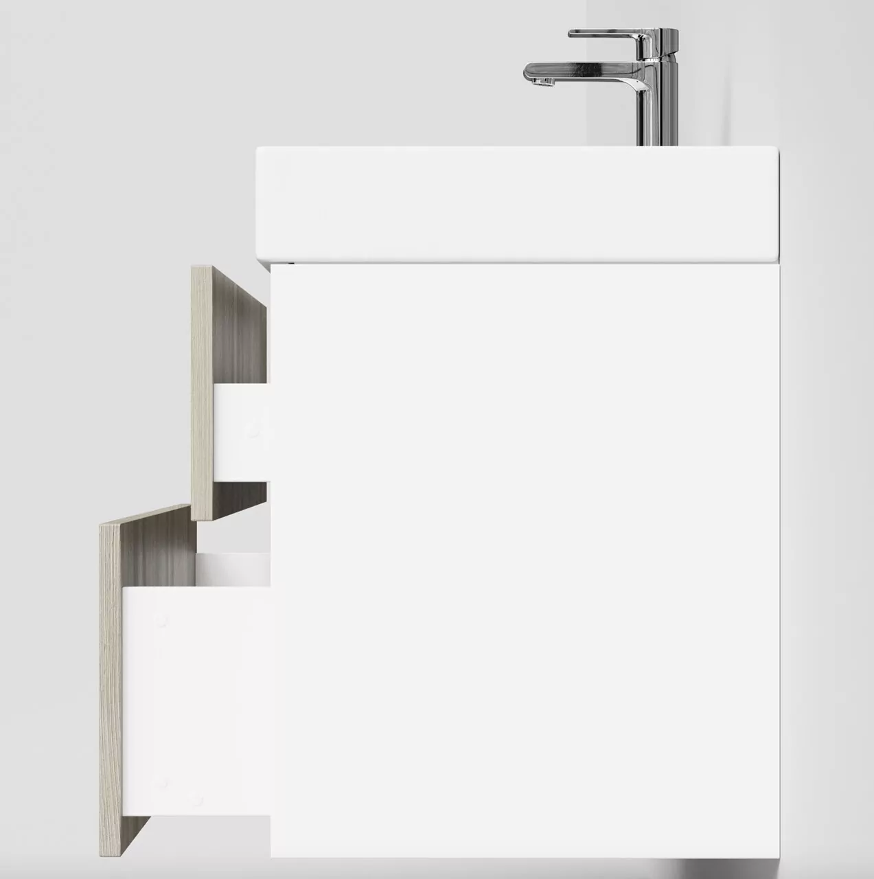 Тумба подвесная Vod-ok Катарини 100 с раковиной Stance 100, дуб + 6 цветов от магазина Vanna-Vanna.ru!