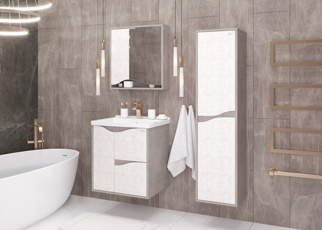 Пенал Onika Брендон 35 подвесной, камень светлый