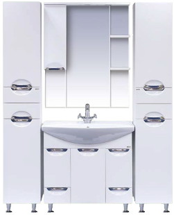 Тумба с раковиной Misty Орхидея 85 белый