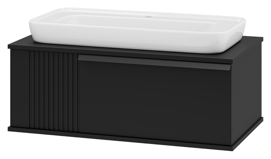 Тумба с раковиной Brevita Savoy 90 подвесная, черный
