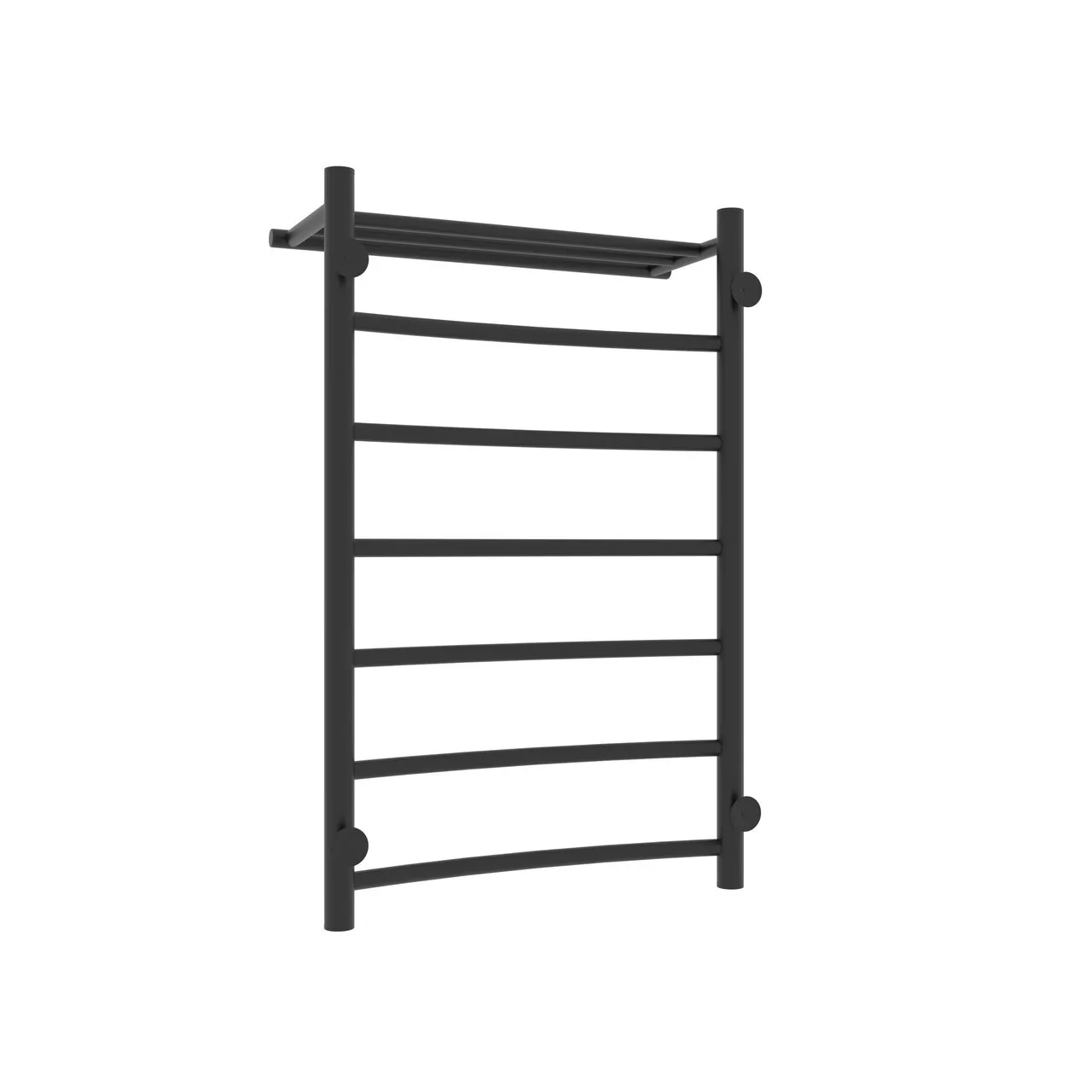 Полотенцесушитель водяной Laris Классик П7 500х800 с полкой, черный матовый