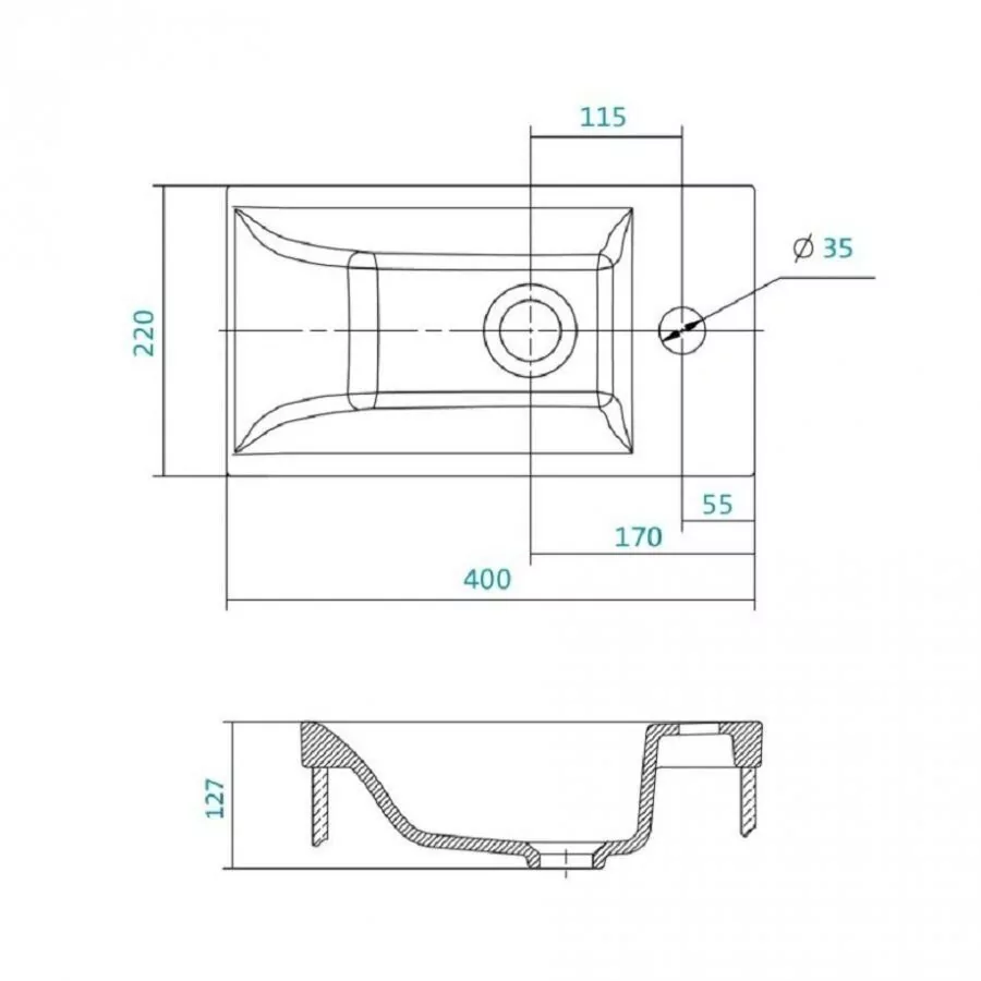 Тумба с раковиной Асб-мебель Бари 40 напольная, белый