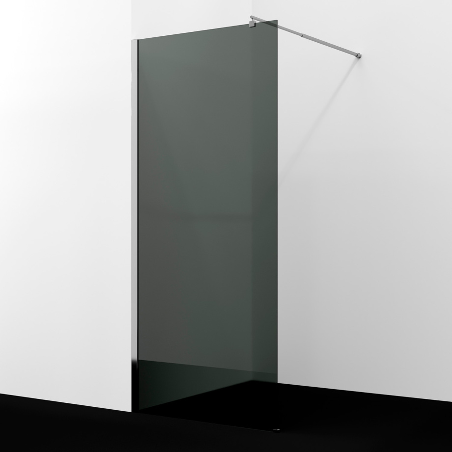 Душевая перегородка Wasserkraft Rur 30W46-TG прозрачное стекло, профиль серебристый