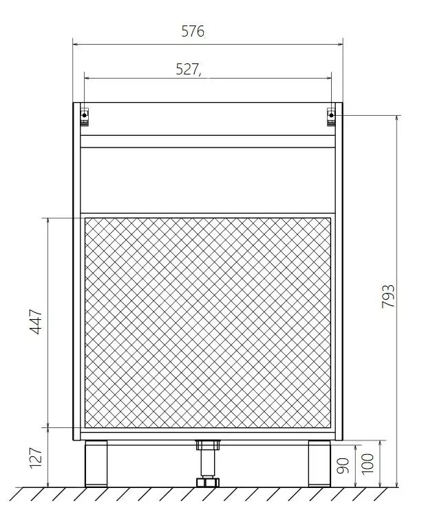 Тумба напольная 1Marka Соната 58Н с раковиной Анита 58, 3 ящика, белый