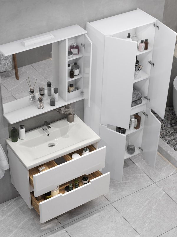 Пенал напольный/подвесной SanStar Ориана 60 белый