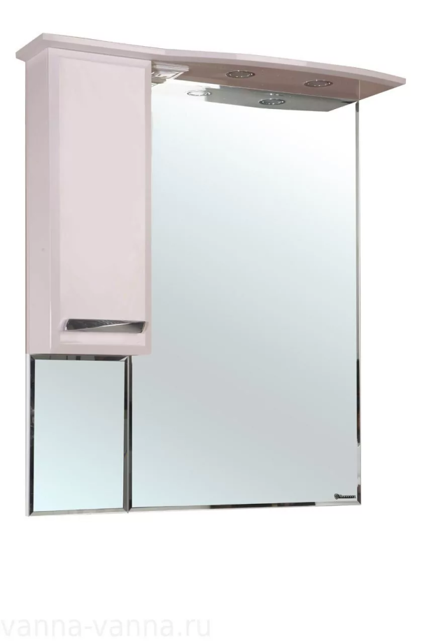 Зеркало с шкафчиком Bellezza Балтика 90 L свет, бежевый