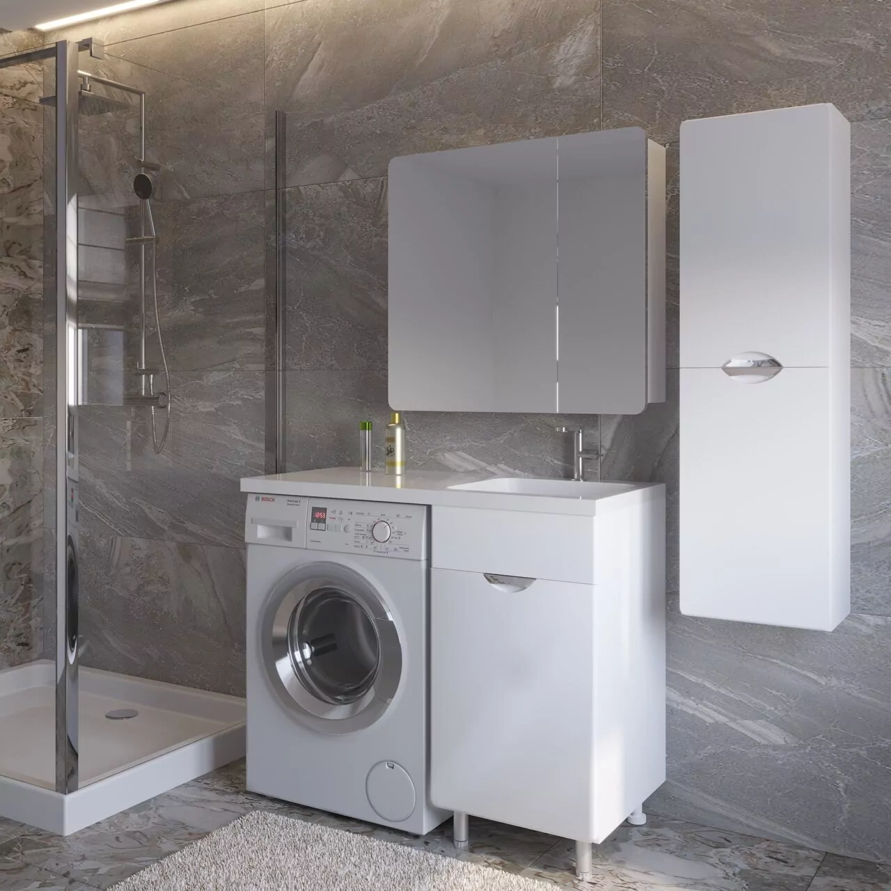 Пенал Stella Polar Кэтрин 35 L/R подвесной, белый