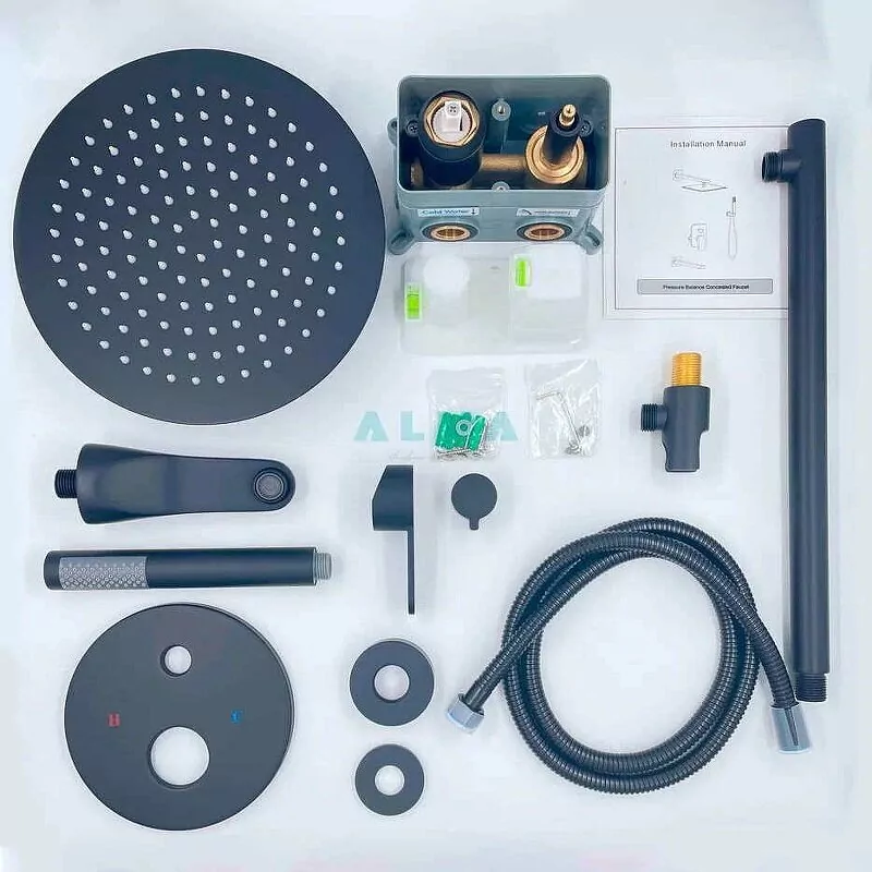 Душевой комплект ALMAes Marita TVZ-8833 черный матовый