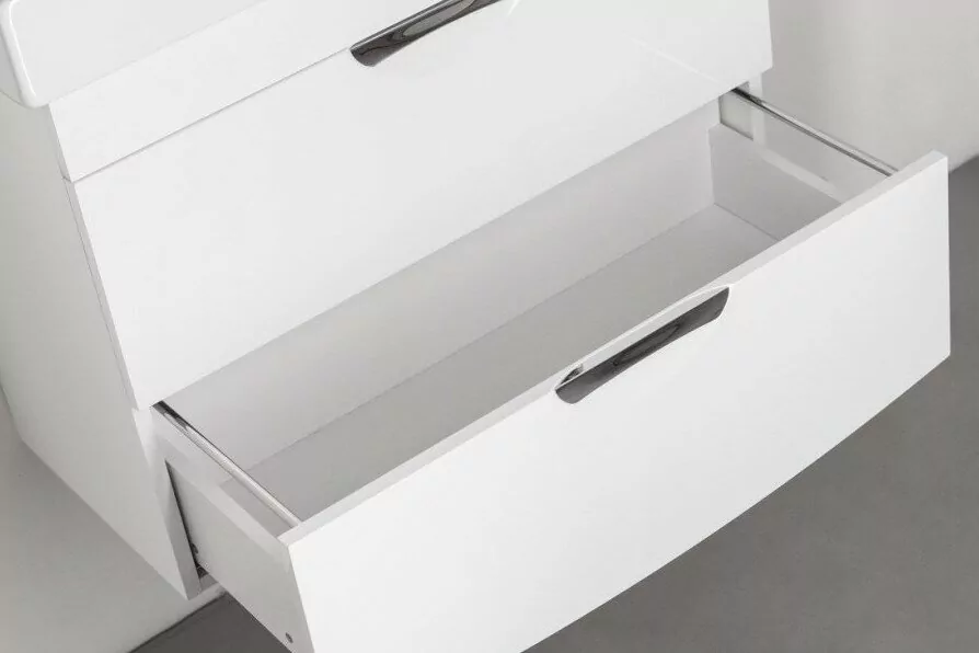 Тумба с раковиной Style Line Жасмин-2 80 Люкс Plus, подвесная, белая