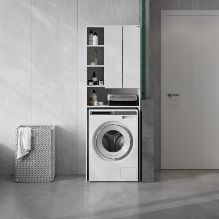 Шкаф Onika Милтон 67 Нова напольный, для стиральной машины, белый (разборный)