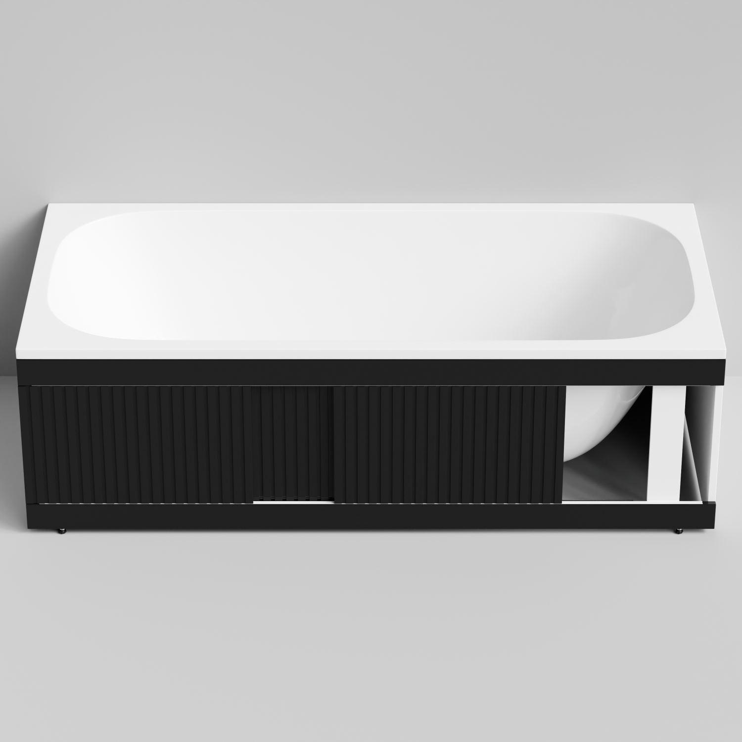 Экран под ванну Vod-ok Тач 180 раздвижной Черный глянец