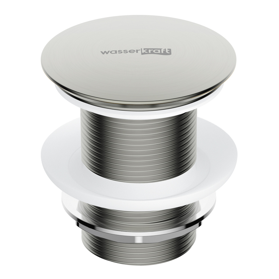 Донный клапан WasserKraft Push-up A342 никель