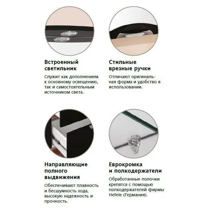 Зеркало-шкаф Style Line Жасмин 2 80/С, Люкс свет, белый от магазина Vanna-Vanna.ru!