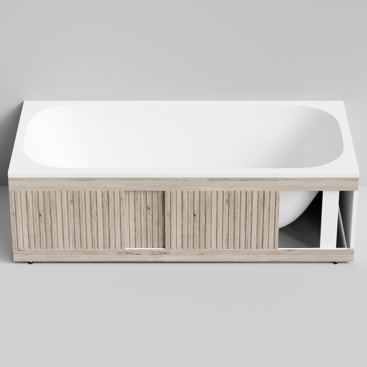 Экран под ванну Vod-ok Тач 180 раздвижной Дубослив ореховый светлый