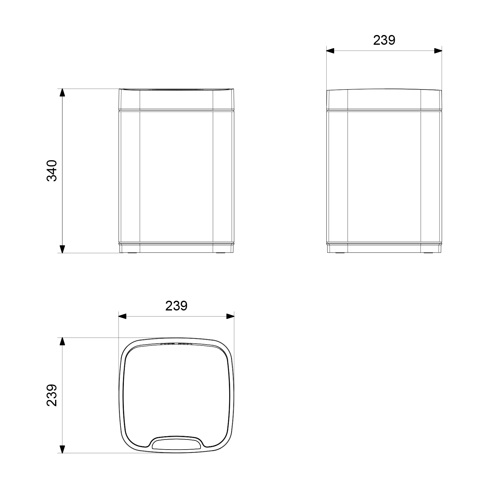 Ведро мусорное, сенсорное Timo Petruma 15200/18 черное золото