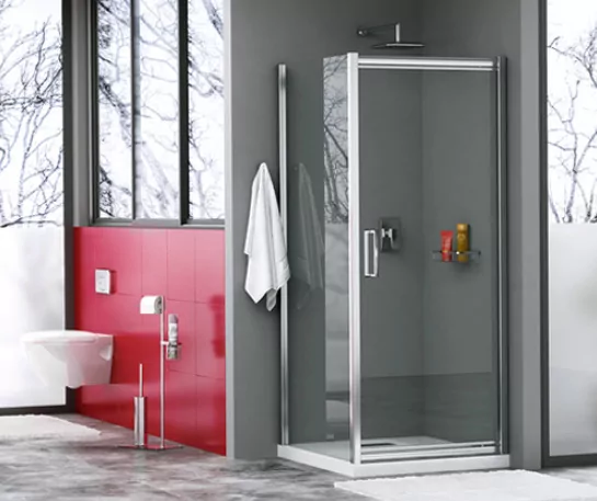 Душевой уголок WasserKraft Salm 27I02 80х80 квадратный, без поддона, прозрачное стекло, хром