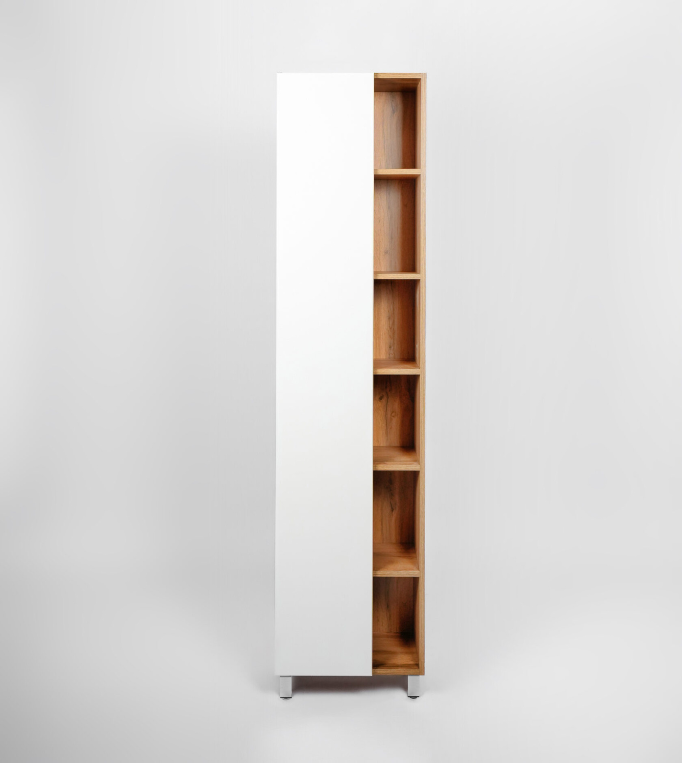 Пенал напольный Viant Бостон 45 L/R белый/дуб вотан