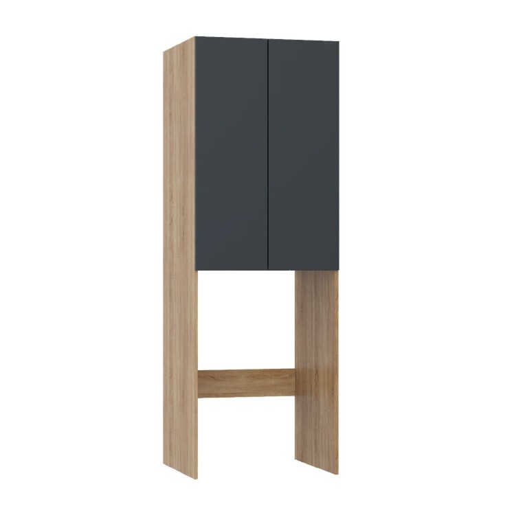 Шкаф Onika Милтон 67 напольный, для стиральной машины, серый/дуб сонома (разборный)