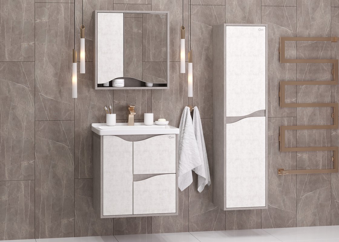 Пенал Onika Брендон 35 подвесной, камень светлый