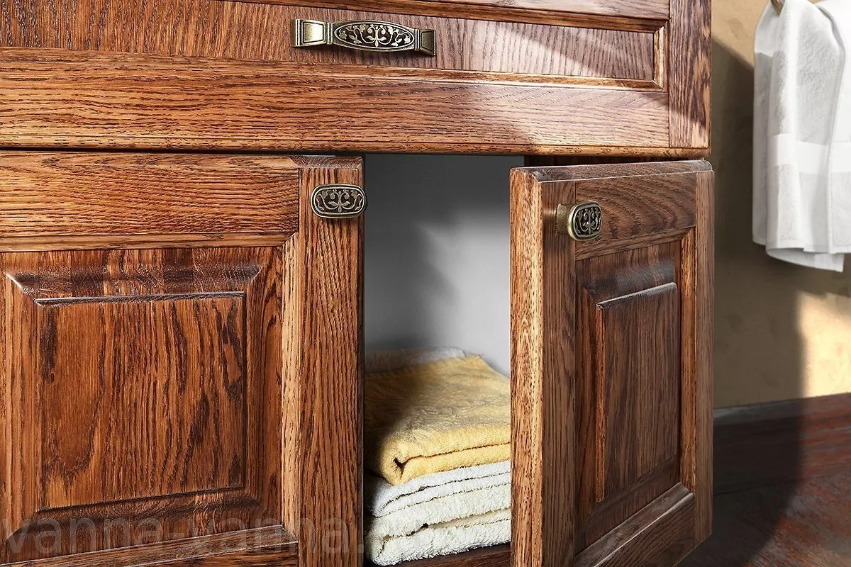 Мебель для ванной Vod-ok Elite Дубини 65 комплект, напольный, орех, венге