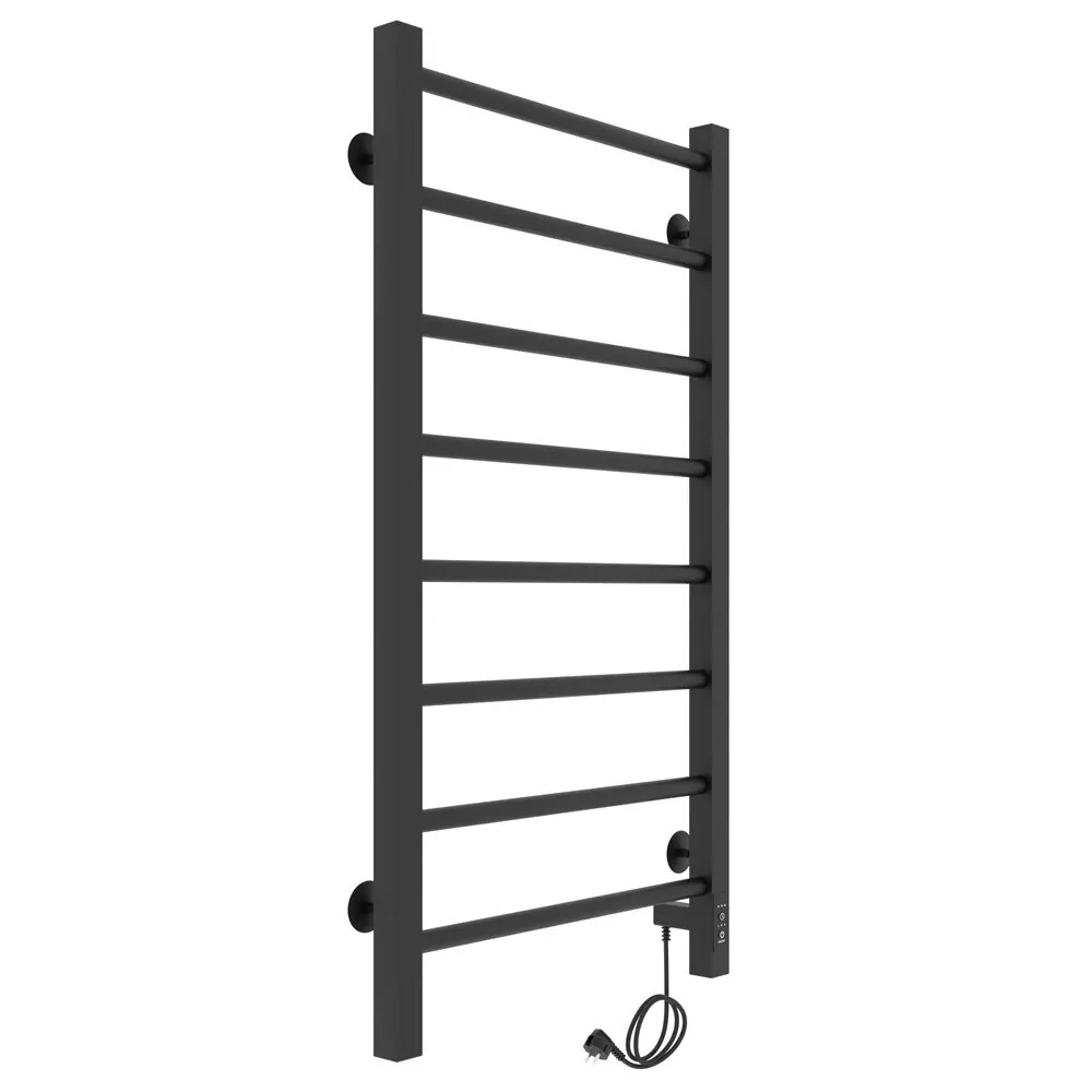 Полотенцесушитель электрический Laris Феличия ЧК П8 400х800 с терморегулятором, правый, черный матовый