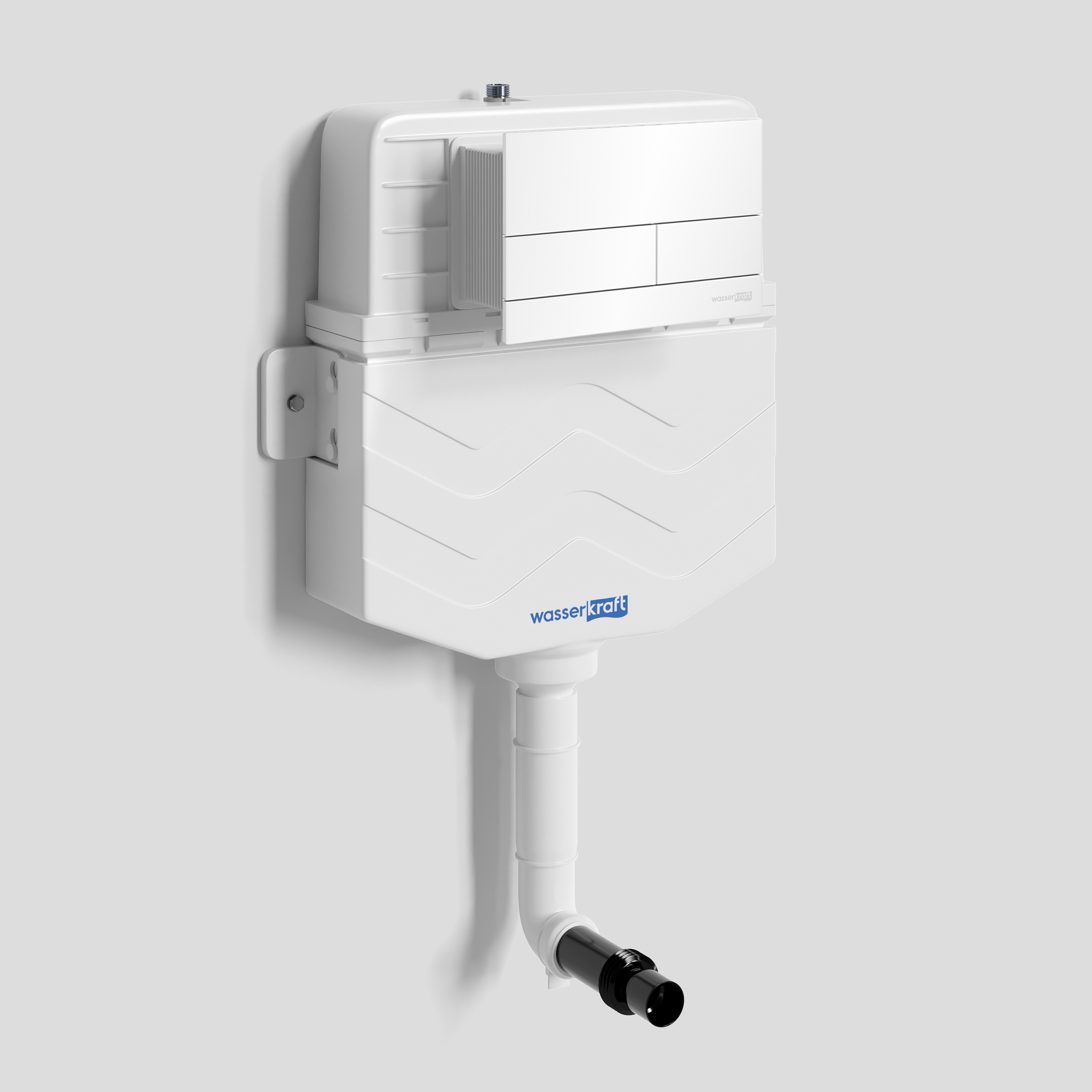 Смывной бачок WasserKraft Aller 10TLT.031.ME.WH04 скрытого монтажа, с кнопкой белый глянец