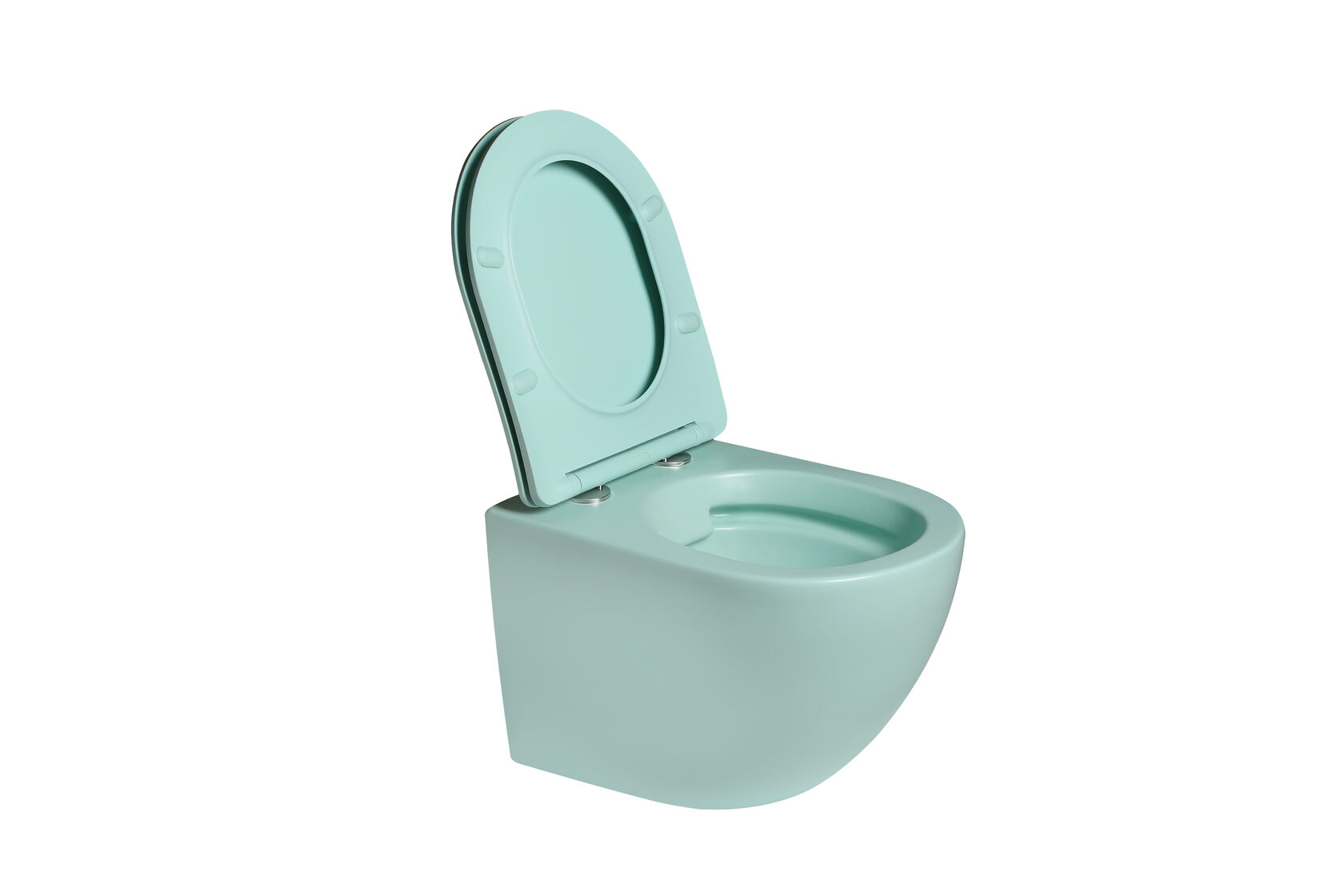 Унитаз SantiLine SL-5103 подвесной, с микролифтом, светло-зеленый матовый