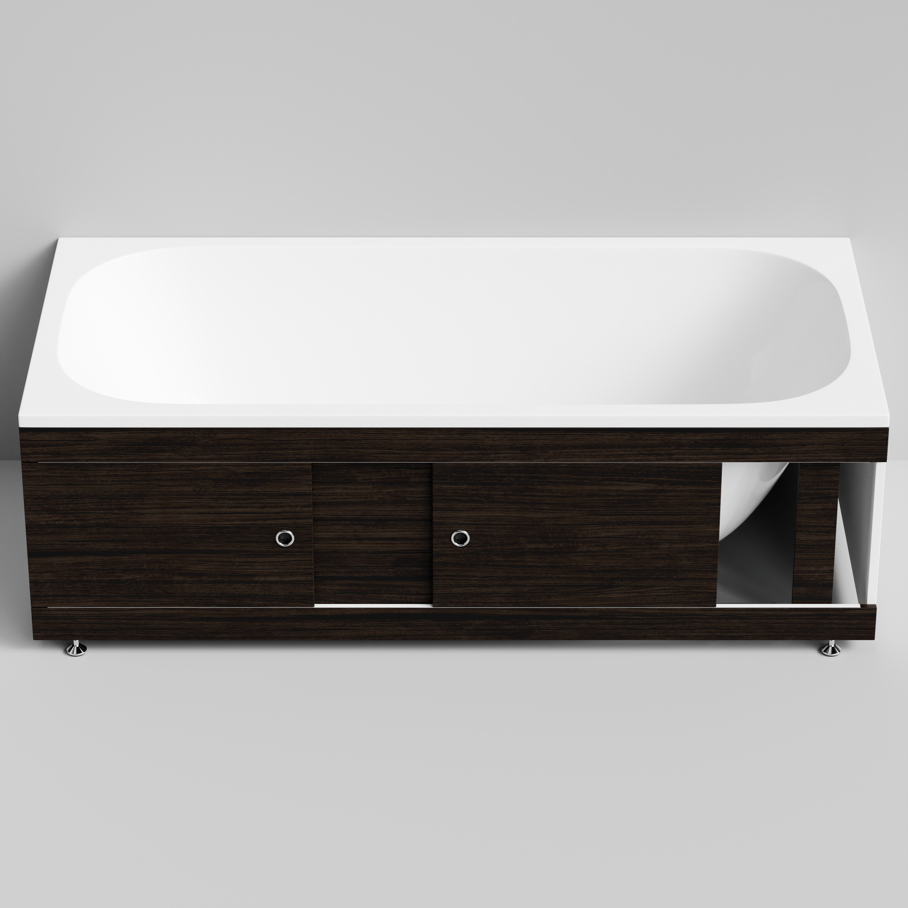 Экран под ванну купе Vod-ok 180 раздвижной венге