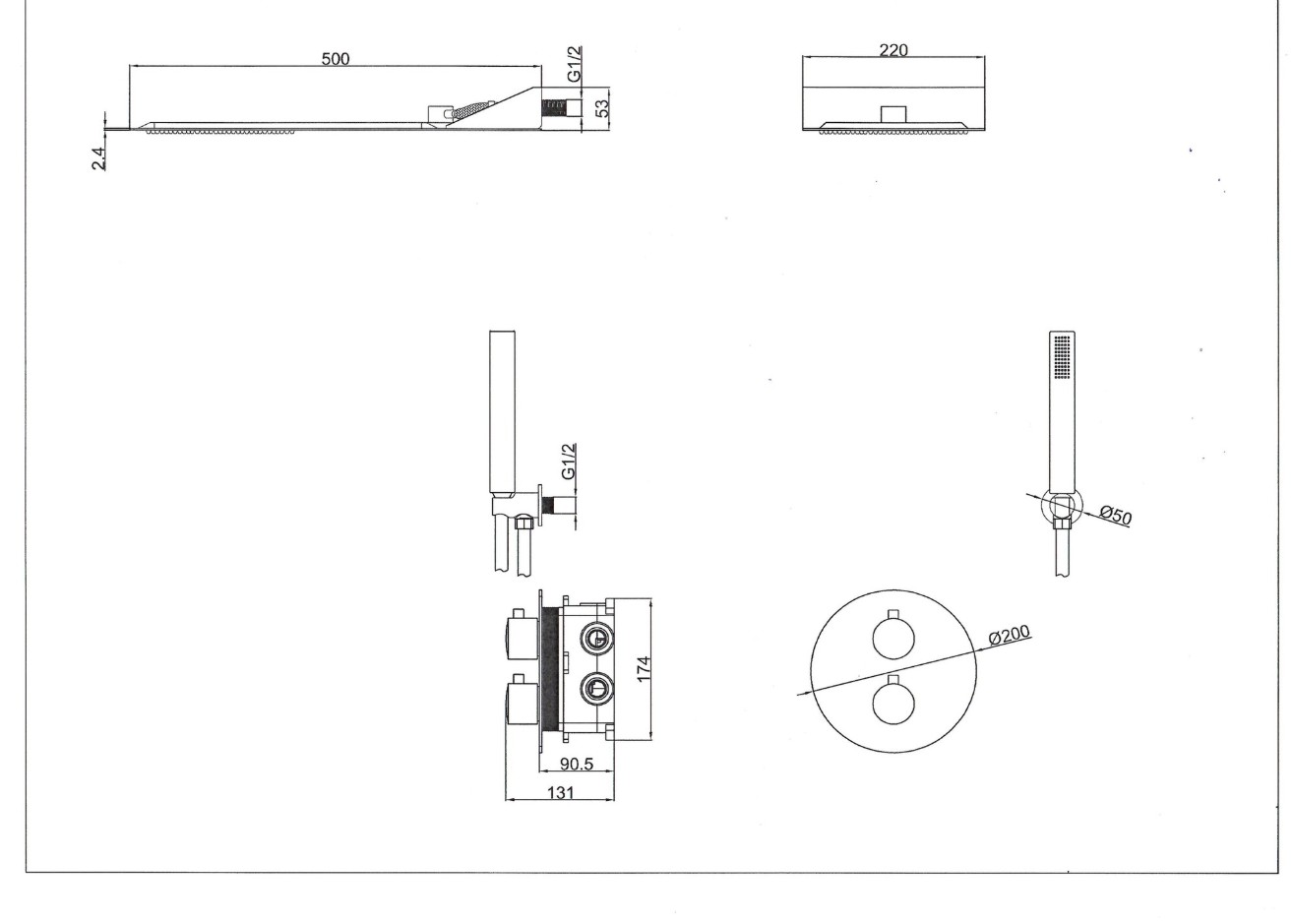 Душевой комплект SantiLine SL-9015 хром