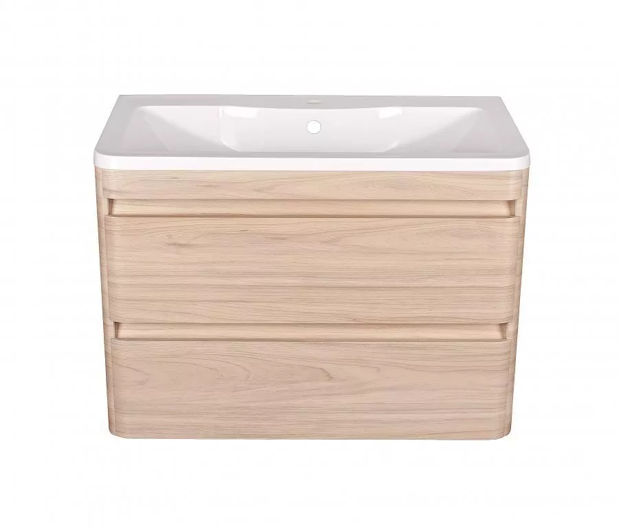 Мебель для ванной Style Line Атлантика 80 Plus Люкс комплект, подвесной, ясень перламутр