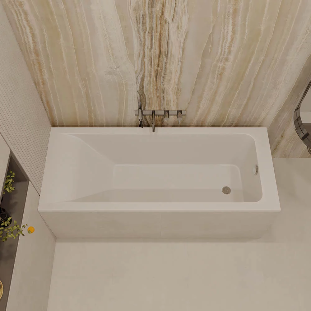 Ванна из искусственного камня SOLITA, 1700х700, белый, глянец