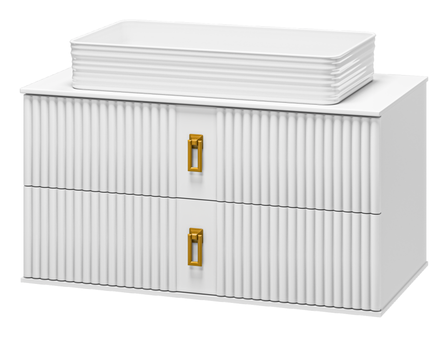 Тумба с раковиной Brevita Sevilla 90 подвесная, белый