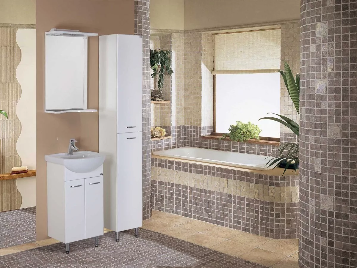 Мебель для ванной Onika Коралл 47.10 комплект, напольный, белый