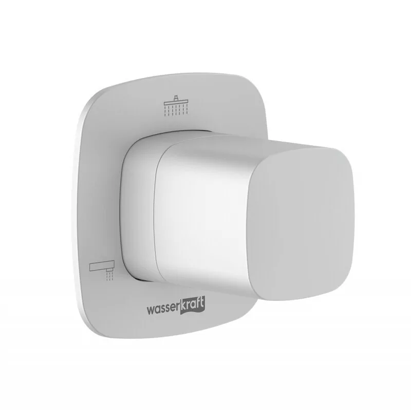 Переключатель WasserKraft A267 на 3 выхода, встраиваемый, белый Soft-touch