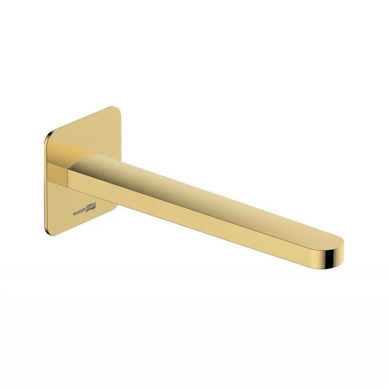 Настенный излив Wasserkraft A279 встраиваемый, 233 мм, глянцевое золото