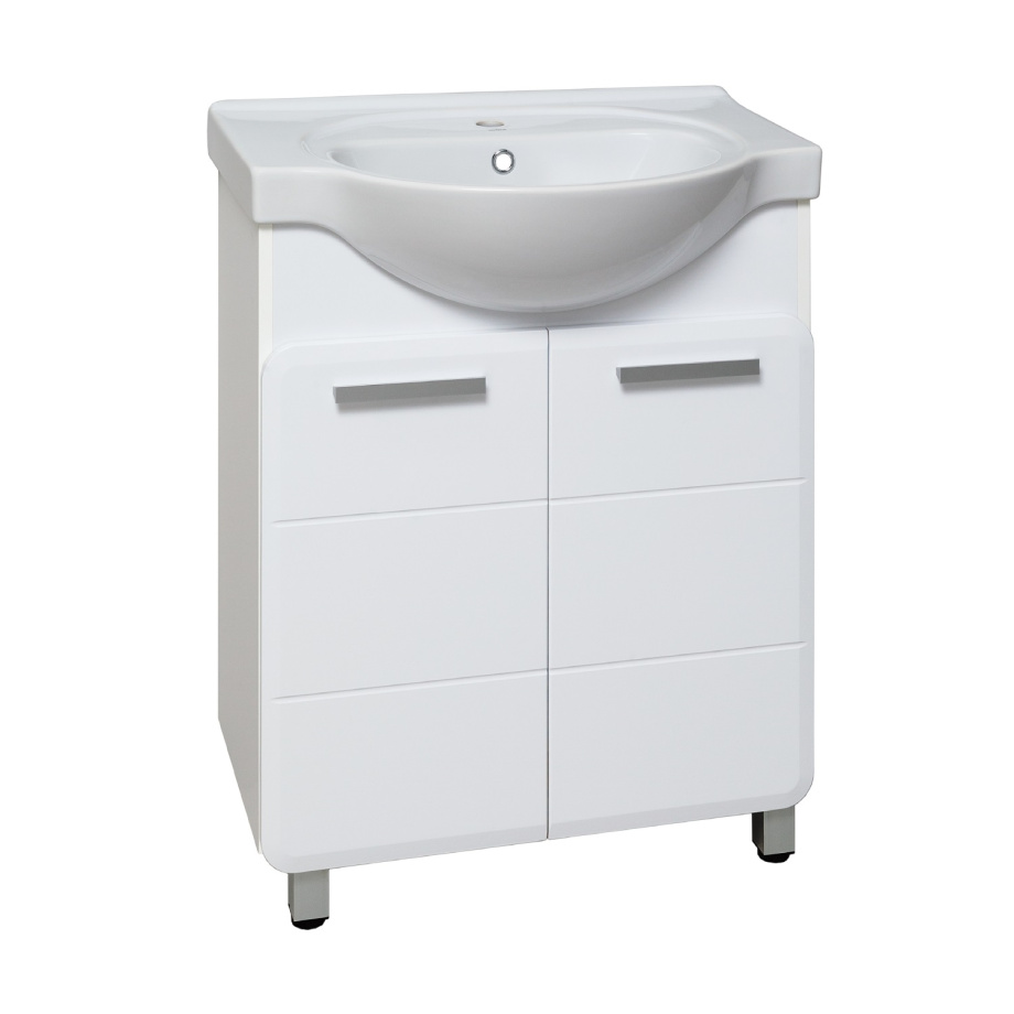 Тумба напольная Runo Эрика 70 с раковиной Erica 70, белый