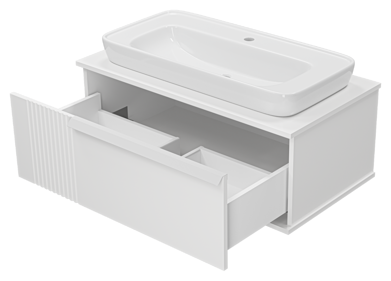 Тумба с раковиной Brevita Savoy 90 подвесная, белый