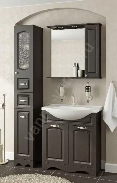 Мебель для ванной Francesca Империя 75 2 двери, комплект, напольный, белый